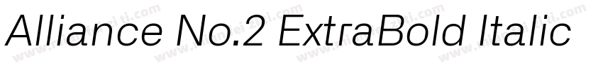 Alliance No.2 ExtraBold Italic字体转换